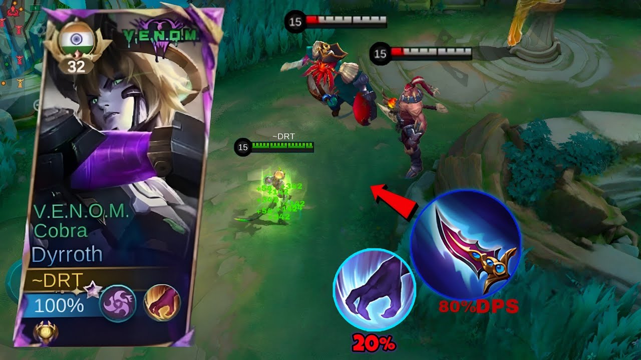 DYRROTH NEW META ITEM BUILD TO BEAT PRO AGGRESSIVE BAN& BALMOND UNDERESTIMATE MY DYRROTH -MLBB