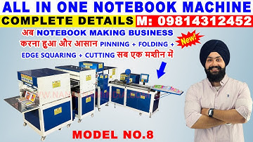 4IN1 FULLY AUTOMATIC EXERCISE NOTEBOOK MAKING MACHINE | STITCHING, FOLDING, EDGE SQUARING, CUTTING