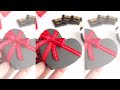 【一瞬でわかる】型紙不要！ハート型ギフトボックスの作り方 - Heart Gift Box Tutorial