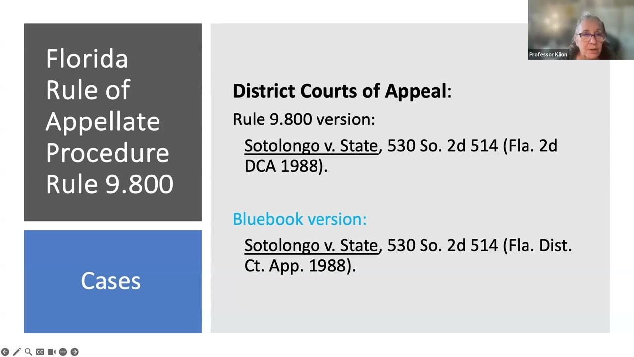 Legal Citation: Florida Rule of Appellate Procedure 9.800