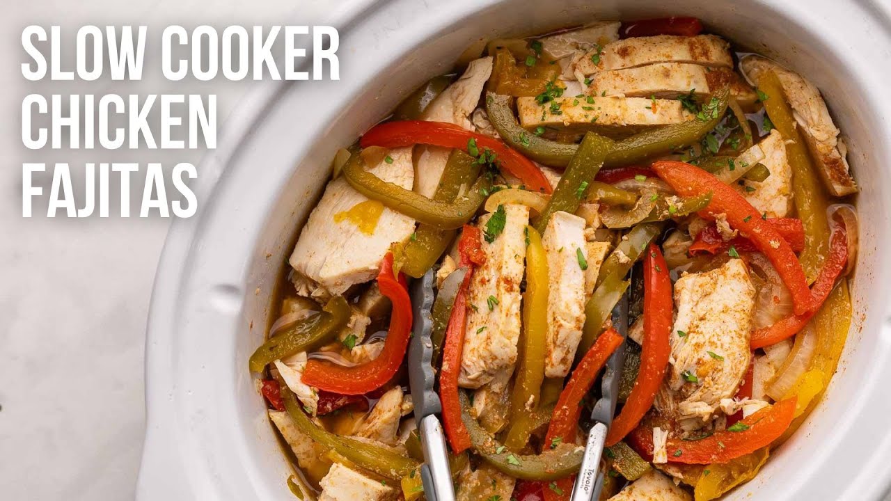 Slow Cooker Chicken Fajitas l The Recipe Rebel - YouTube