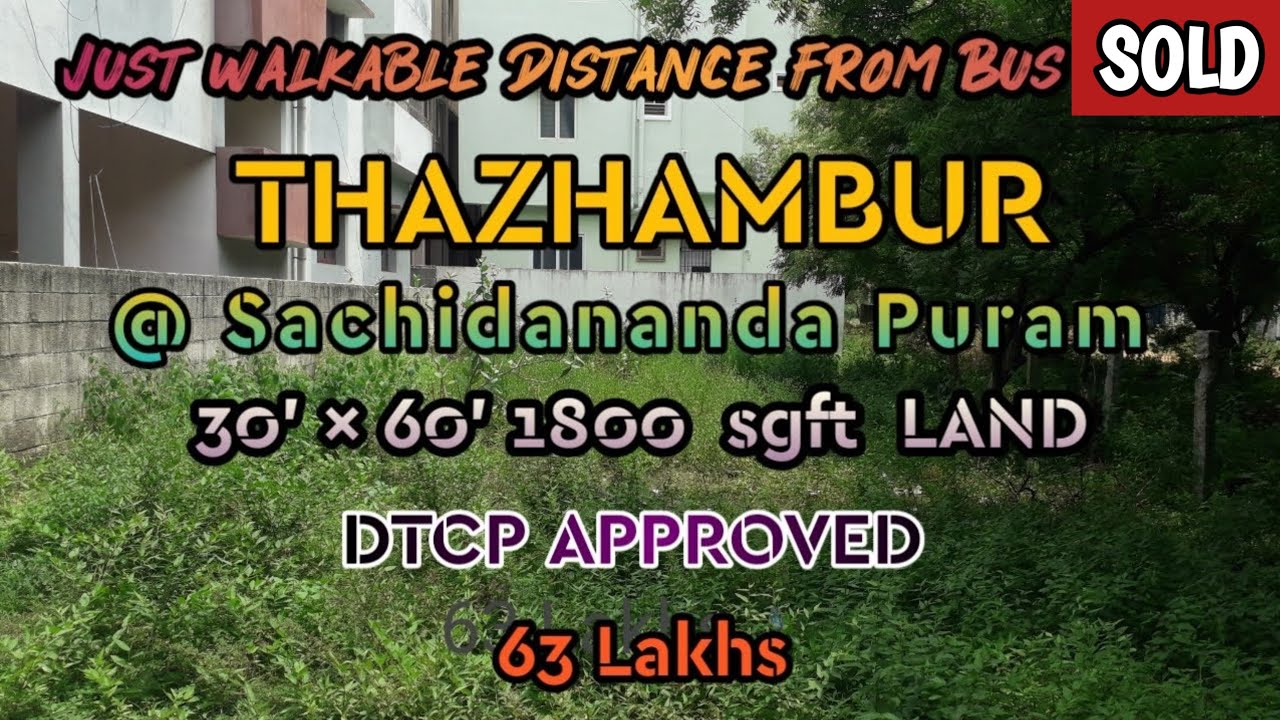 ID019Residential Plot for sale at Thalambur (Nr.OMR Navalur) 1800 sgft