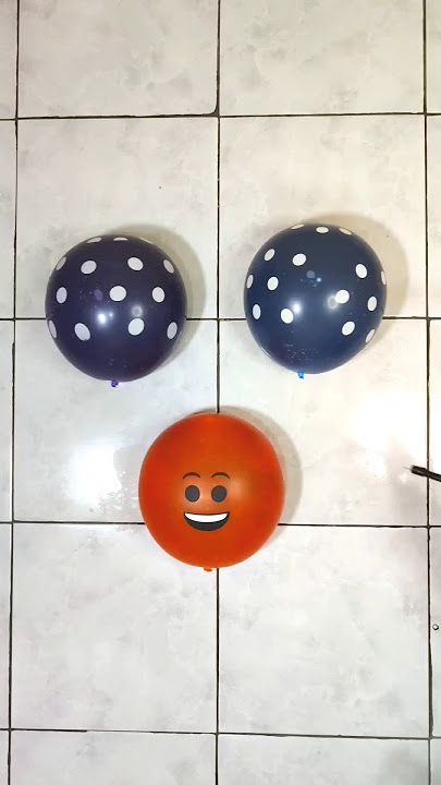 Popping three colorful balloons is very funny and satisfying (6) #asmrsounds #funny #poppingballoon