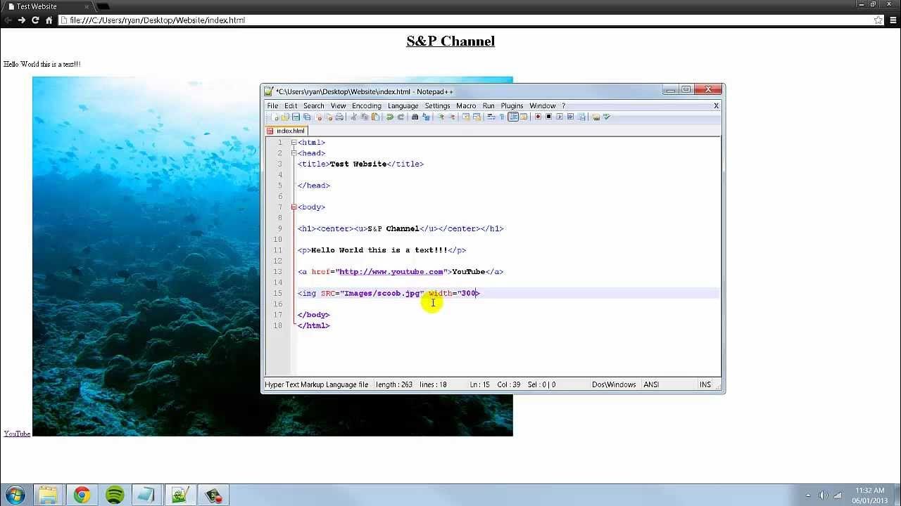 How to do basic HTML coding [Part 1] - YouTube