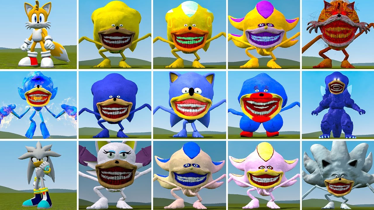 EVOLUTION OF ALL SONIC TAPES FAMILY ? In Garry's Mod!,...