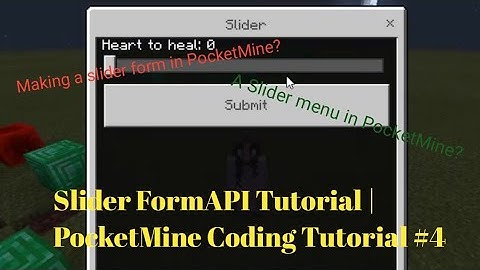 Slider FormAPI | PocketMine Coding Tutorial #4