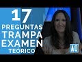 17 Preguntas trampa examen teórico carnet de conducir.