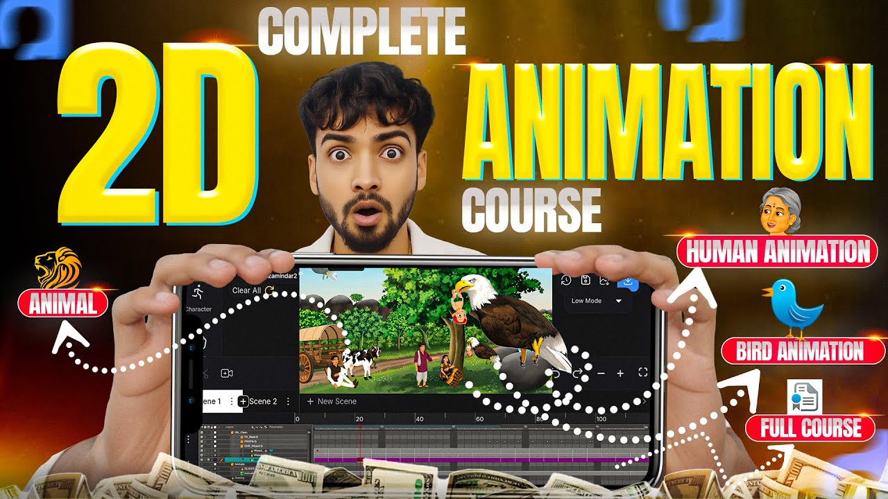 EP 05: Autodraft Cartoon Video Editing Full Tutorial In Hindi- Professional Animation On Mobile