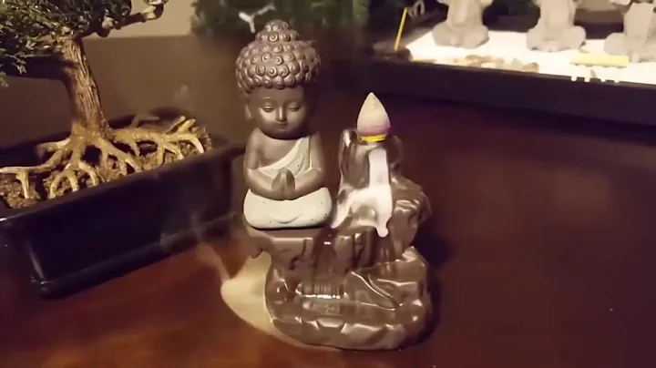 Smokey Waterfall Buddha  Incense Burner |smoke backflow cone incense holder | Craftam.com