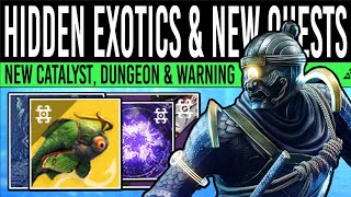Destiny 2: HIDDEN WEAPONS &amp; EXOTIC QUESTS! Event Weapon, Dungeon Loot, New Catalyst, Important Info!