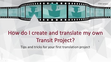 STAR Transit: How do I translate a Transit project package?