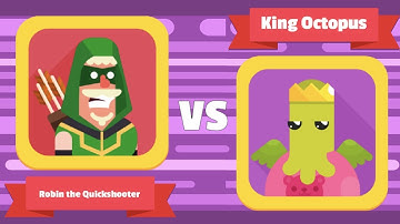 Bowmasters - Gameplay Walkthrough Part 22 - Robin The Quickshooter vs King Octopus (iOS, Android)