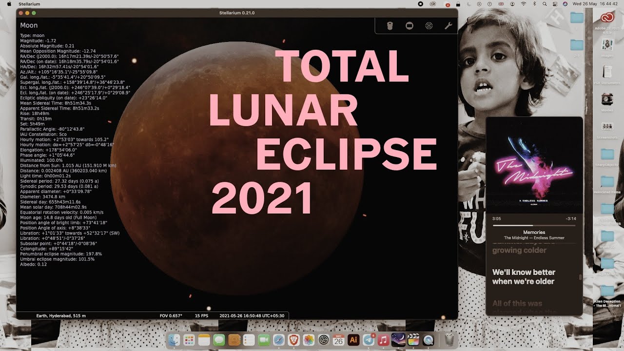 Super Blood Moon | Total Lunar Eclipse 2021: A real data simulation ...