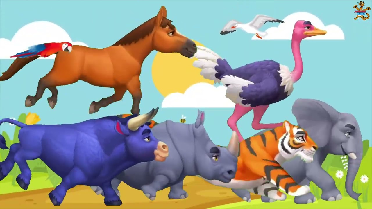 Jungle ABC Animal Sounds Song for Kids | Learn Animal Names & Sounds