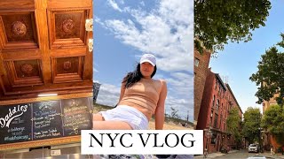 NYC weekend vlog | beach day, grwm for a night out + an anthropologie haul
