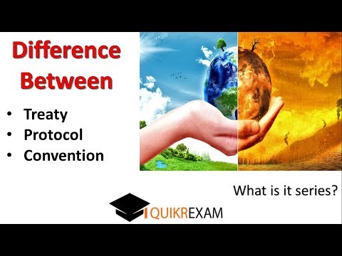 Vidéo: Différence Entre Convention Et Protocole