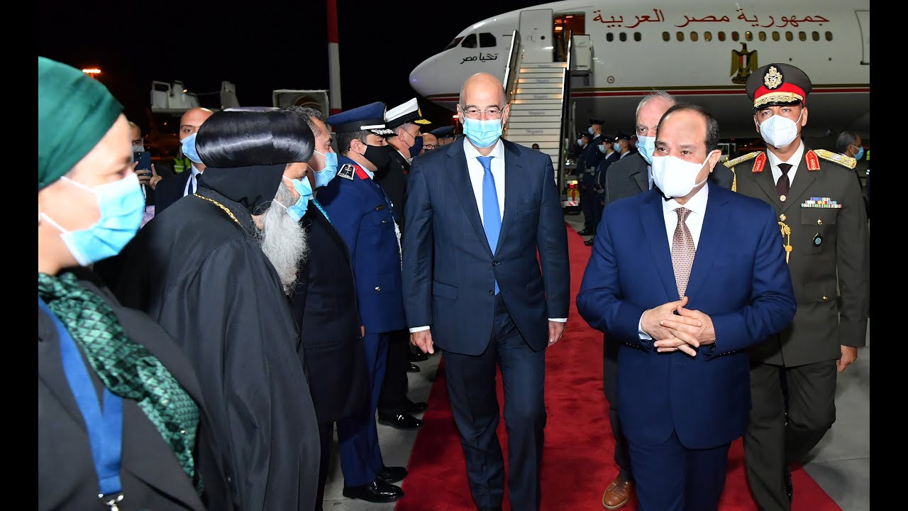 الرئيس عبد الفتاح السيسي يصل إلى العاصمة اليونانية أثينا