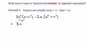 Expanding and simplifying algebraic expressions