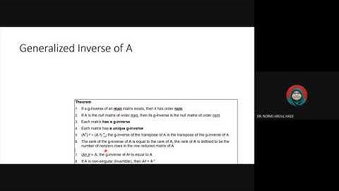 Linear Algebra - Generalized and Conditional Inverse (Introduction)