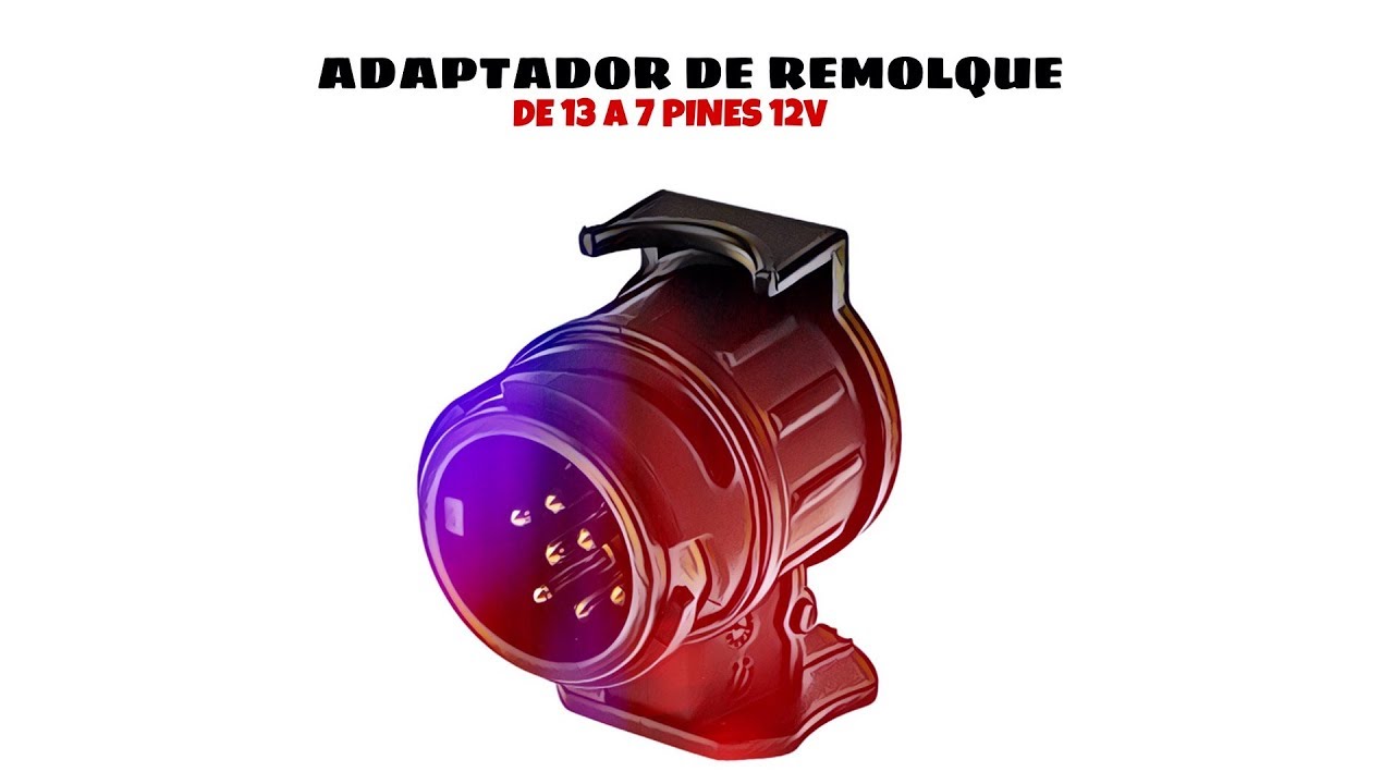 Adaptador de Remolque de 13 a 7 12V Negro distribuido por ® - YouTube