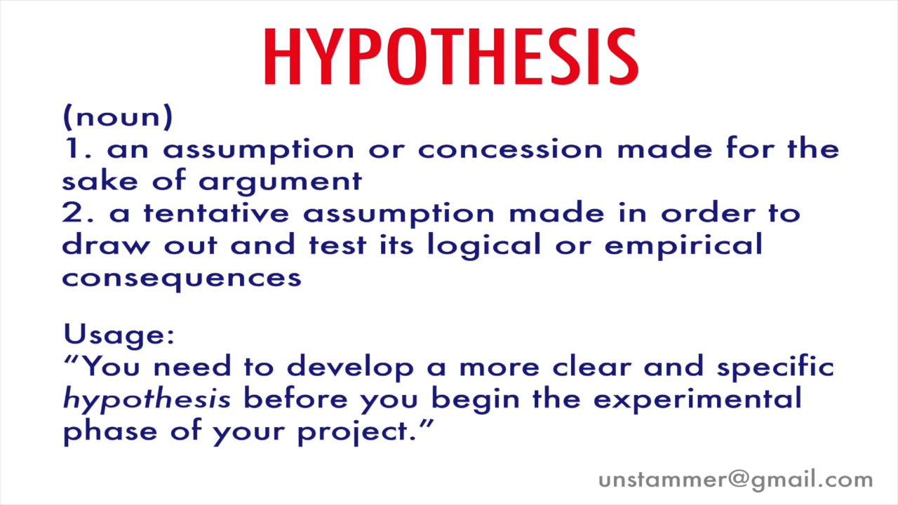 how to pronounce hypothesis