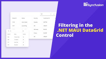 How to Perform Filtering in .NET MAUI DataGrid Control | Syncfusion