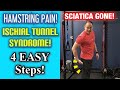 SCIATICA! HAMSTRING PAIN! Ischial Tunnel Syndrome! 4 EASY Exercises! | Dr Wil & Dr K