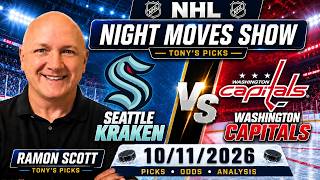 Kraken vs Capitals NHL Betting Odds & Picks, 10/11/26 | Night Moves Show
