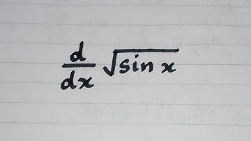 Derivative of √sinx || Differentiation of Trigonometric Function