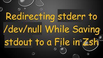 Redirecting stderr to /dev/null While Saving stdout to a File in Zsh