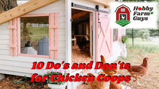 10 Do's and Don'ts for Your Chicken Coop