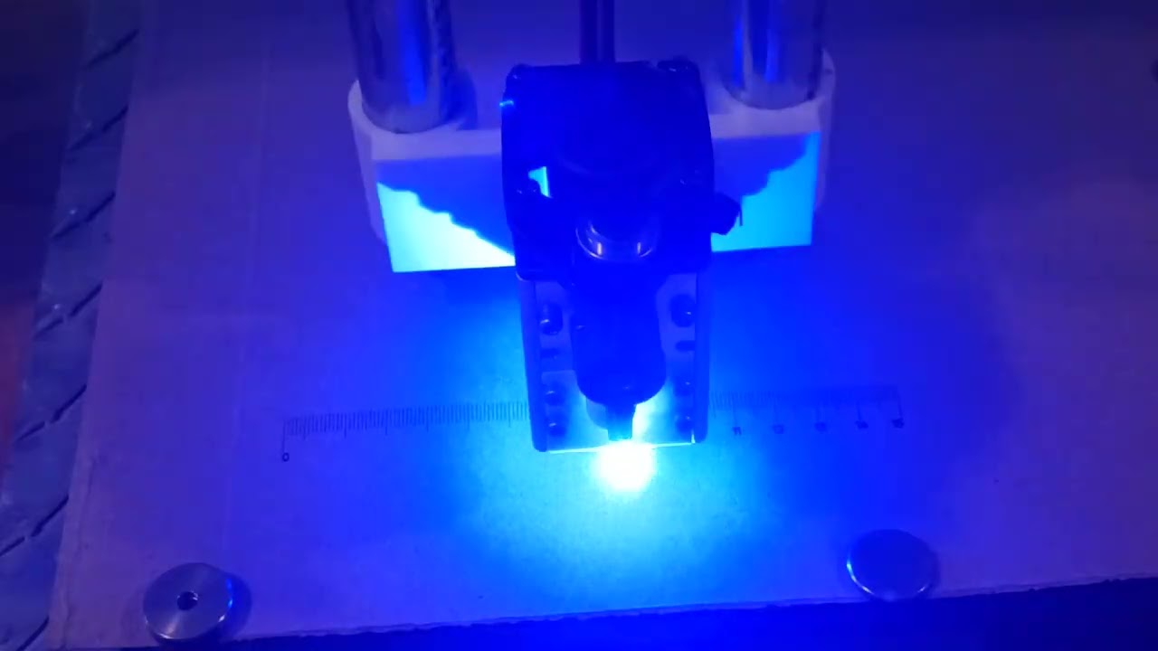 Lasering a 150mm ruler with MPR&P - cereal-box cardboard