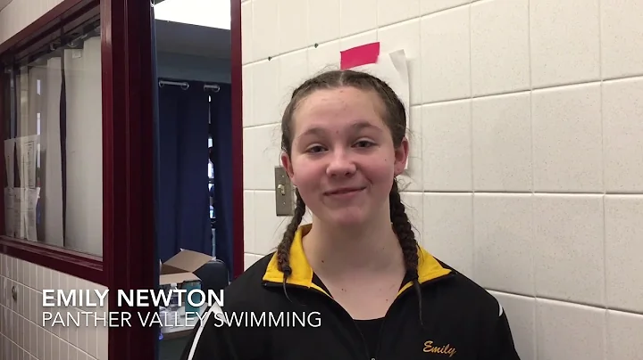 Panther Valley swimmers Emily Newton and Erika Zim...