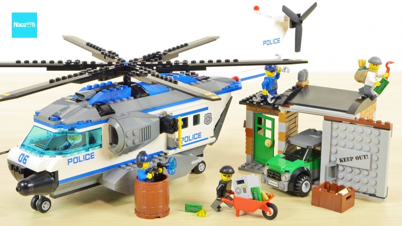レゴ シティ ポリスヘリコプターとドロボウのかくれが Lego City Police Helicopter Surveillance Youtube