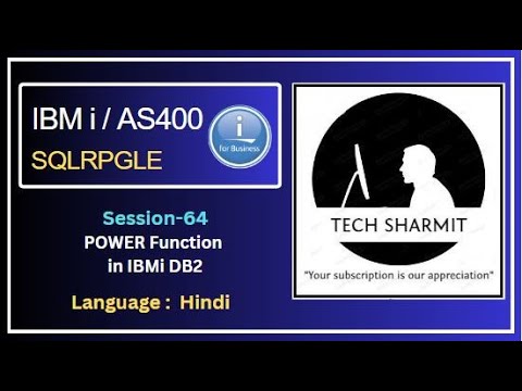 Power function in db2 sql  | SQLRPGLE | ibmi training | sqlrpgle as400 | db2 | db2 view