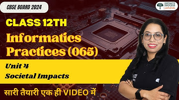 🌍 Class 12th IP 065 | Unit 4 Societal Impacts - One Shot | CBSE/NCERT | Board Exam 2025 #cbse2025