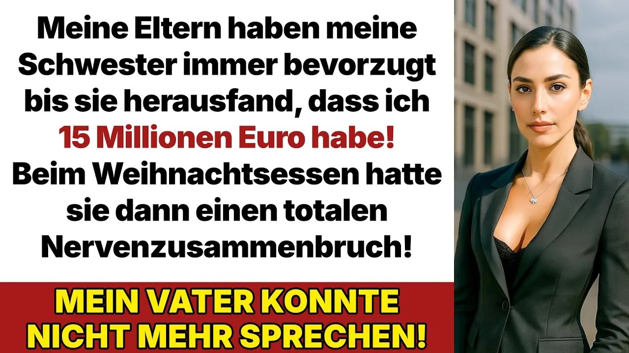 „Oh mein Gott, fünfzehn Millionen Euro.“ Der Satz meiner Schwester Katharina hallte durch das Esszimmer, während der Gänsebraten kalt wurde und meine Eltern wie erstarrt dasaßen. Dreiunddreißig...