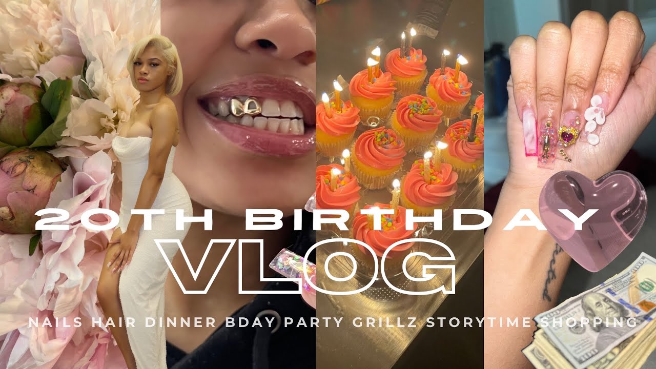 20th Birthday Vlog🎂 | Hair, Nails, Dinner, Bday Party, Grillz & more | Kylie Gabbana