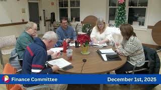Finance Committee: 12-1-25