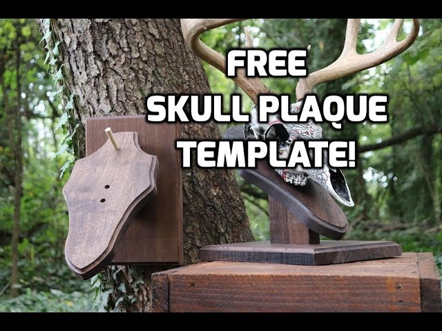 DIY Tilted Desk/Wall Skull Plaque! (Free Plaque Template Download!) - YouTube diy-tilted-desk-wall-skull-plaque-free-plaque-template-download-youtube