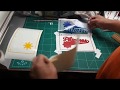 How to lay-up a 3 color vinyl decal.