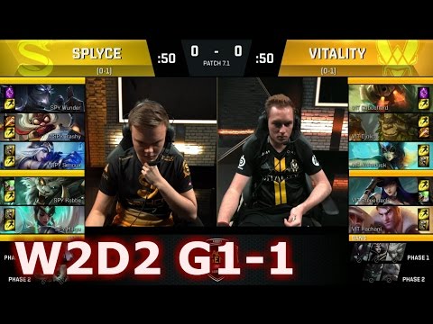 Splyce vs Vitality | Game 1 S7 EU LCS Spring 2017 Week 2 Day 2 | SPY vs VIT G1 W2D2 1080p