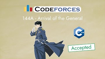 Codeforces 144A - Arrival of the General | Detailed C++ Solution | TheCoDeveloper