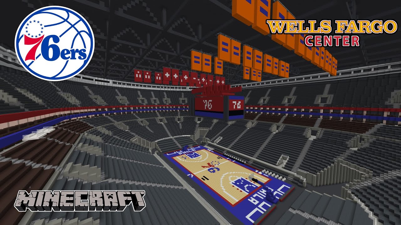 Minecraft Wells Fargo Center The Home Of The Philadelphia 76ers Nba Arenas Youtube