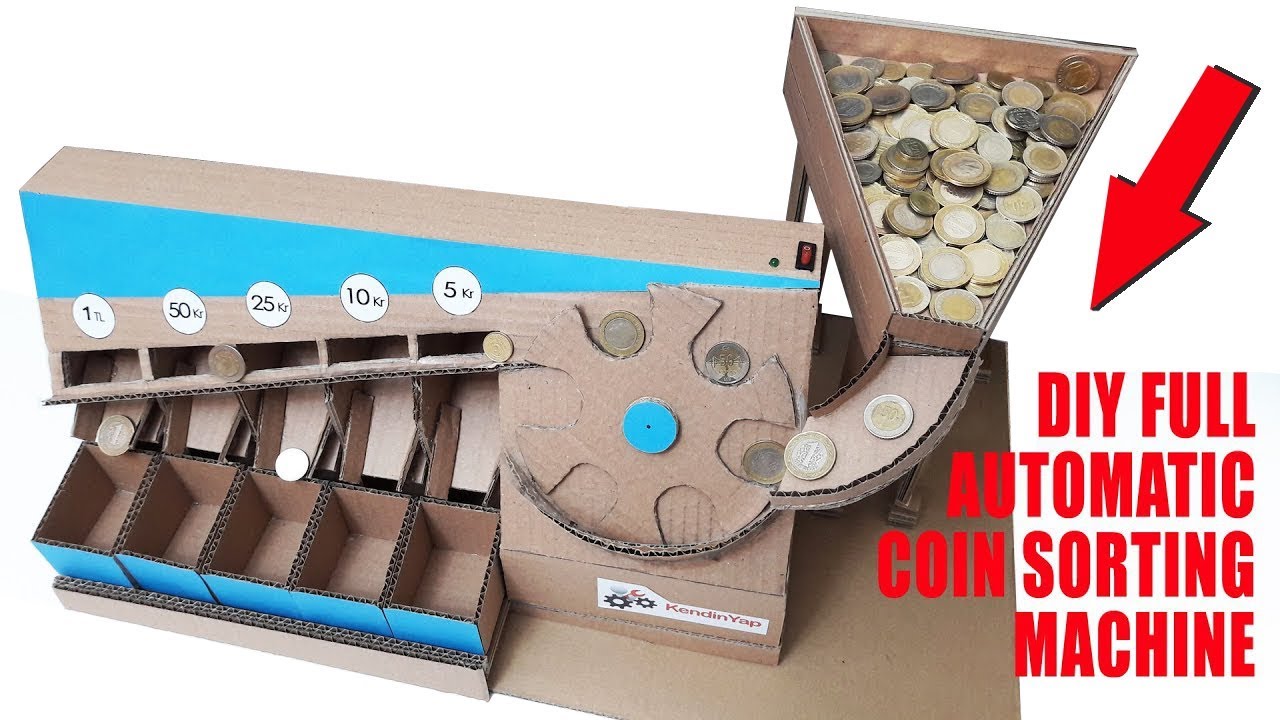 DIY Full Automatic Coin Sorting Machine V3. How To Make Coin