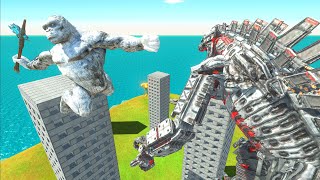 KING KONG WHITE VS EVOLUTION of MECHAGODZILLA in BATTLE CITY: Who is the KING of Monster? ARBS