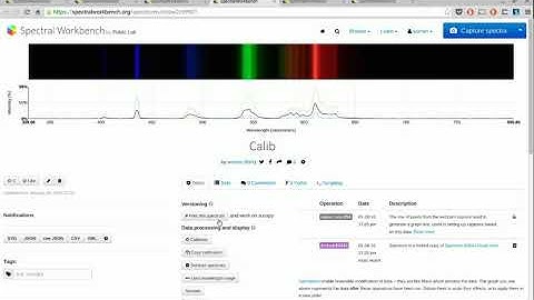 Calibration in depth in Spectral Workbench 2 | Public Lab