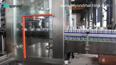 Beer can filler seamer machine/Máquina cerradora de llenado de latas de cerveza