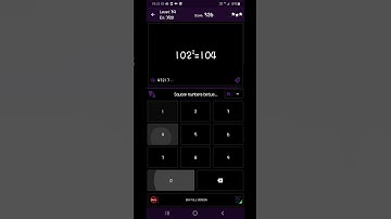 Math Tricks - Training mode - Square numbers between 100 and 109 - level 039 (Number Keyboard)