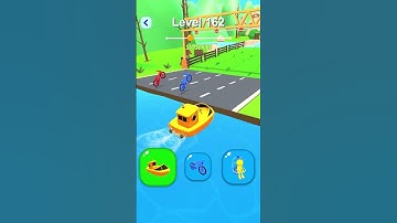 Shape-Shifting 🚙🚁🛵 Race | Gameplay Level - 162 | Hyper Casual Mobile📱 App | Android,iOS - NEW UPDATE